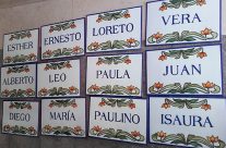 Ubicación de murales y azulejos